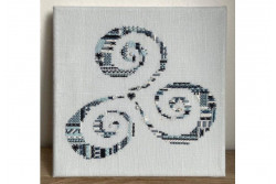 Semi Kit de broderie à points comptés variés avec perles " Blue Triskel"