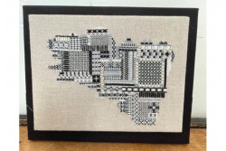 Semi Kit de broderie à points comptés variés avec perles " Breizh"