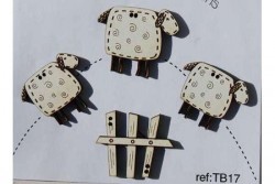 Bouton en bois "saute moutons"