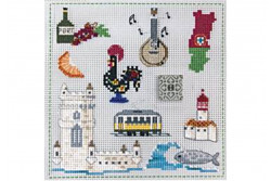 Kit de broderie avec perles "Bem vindo a Portugal"