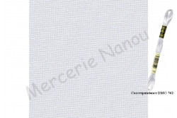 Etamine unifil MURANO de Zweigart, coloris 7011 gris craie, 12,6 fils au cm