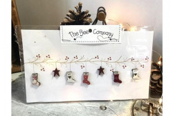 7 Boutons  " Bottes et Etoiles de Noël"
