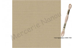 toile FEIN AIDA 7 pts de Zweigart, coloris 309 beige