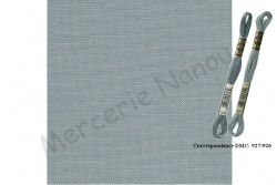 Toile de lin BELFAST de Zweigart, coloris 778 gris bleu vieilli