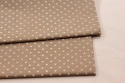 1 Coupon toile Aïda extra fine 8 pts au cm, coloris 3189 beige à pois