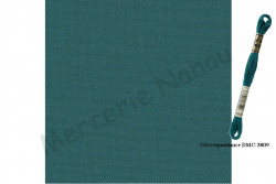 Etamine unifil MURANO de Zweigart, coloris  5153 bleu canard