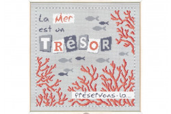 Diagramme au point de croix Lilipoints " La mer est un Trésor"