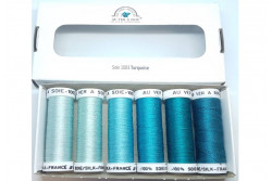 Pack 6 nuances de Soie 1003 Au Ver A Soie Nuances Turquoise