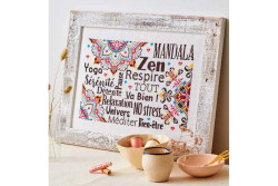 Diagramme point de croix "Mandala Zen"