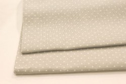 Toile de lin BELFAST de Zweigart, coloris 7349 gris pois blancs