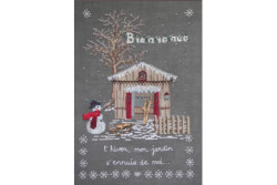 Kit brodés-cousus "Bienvenue l'hivers mon jardin"