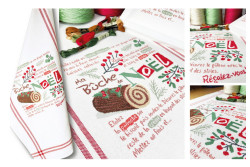 Création point de croix "La Bûche de Noël" de Lilipoints