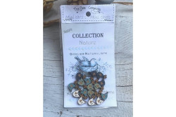 9 Bouton en bois "Mini Oiseaux "