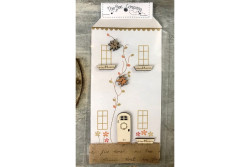 Boutons en bois "Maison automne"