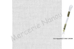 toile FEIN AIDA 7 pts/cm de Zweigart, coloris 100 blanc