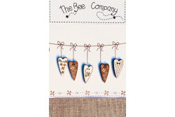 5 Boutons bois coeurs Love TB3CL