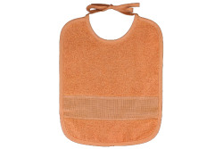 Bavoir à broder grand modèle orange