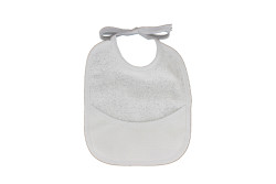 Bavoir à broder petit modèle blanc