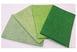 Lot de 4 tissus patch coordonnés Vert