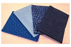 Lot de 4 tissus patch coordonnés Bleu Foncé