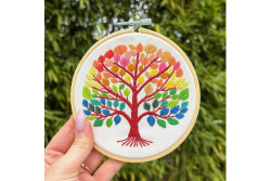 Kit de broderie avec tambour - Quatre Saisons