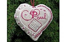 Kit de broderie jour de Lin "Accroche coeur Paul"