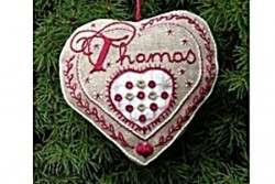 Kit de broderie jour de Lin "Accroche coeur" Thomas