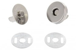 Bouton pression aimanté 20 mm argenté