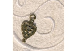 Charms " coeur avec fleur "