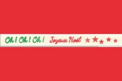 Ruban Etiquettes "Oh Oh Oh Joyeux Noël"