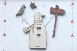Boutons  "Amour et Neige"