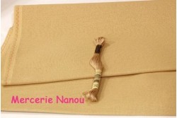 Etamine unifil LUGANA de Zweigart, coloris 309 beige moyen