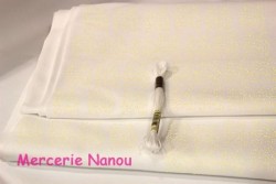 Etamine unifil Brittney de Zweigart, coloris 11 blanc lurex