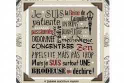 Diagramme point de croix "Je suis une Brodeuse"